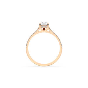 REYES Sparkling Pear Cut 0.94 Carat VVS Moissanite Hidden Halo Ring 925 Sterling Silver Anniversary Gift Fine Jewelry For Her - Product Image 6