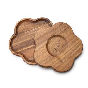 Plats de service en bois d'acacia modernes peints à la main non toxiques en forme d'étoile pour la nourriture, la vaisselle et la décoration de la maison - Product Image 1