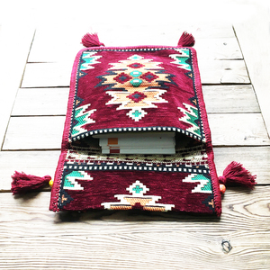 Sacoche Anatolian Oriental à motifs authentiques, sacoche Heybe, sac de selle ankara Rose Madder - Product Image 5