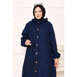 หมวกแคชเมียร์ลายเสือดาว Saks พร้อมกระดุมปิด - Product Image 2