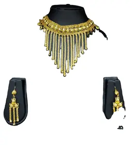Black Bead African 4 Piece Necklace Bracelet Erraings Finger Rings Bulk Buy Discount