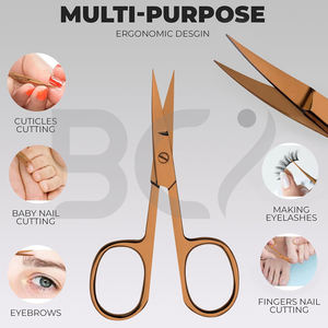 กรรไกรตัดเล็บสีโรสโกลด์ อุปกรณ์ทำเล็บขนาดเล็ก สำหรับตัดหนังกำพร้า คิ้ว ขนตา หนวด เครา ใบมีดคม - Product Image 2