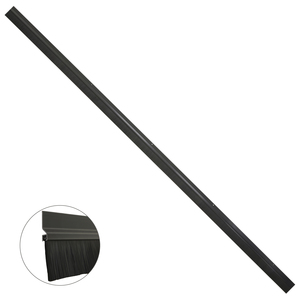 Joint d'étanchéité pour porte de garage en aluminium noir avec brosse 2,5 m - Product Image 1