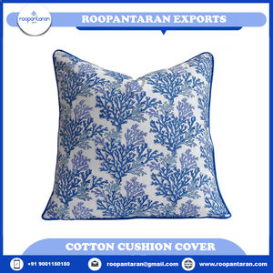 100% coton lin canapé housse de coussin bloc de main imprimé avec passepoil motif léopard taie d'oreiller pour décorateurs et hôtels - Product Image 4