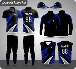 Conjunto de Sudadera con capucha de uniforme de Cricket de alta calidad, medio Sves con cuello y pantalones hasta el tobillo - Product Image 1