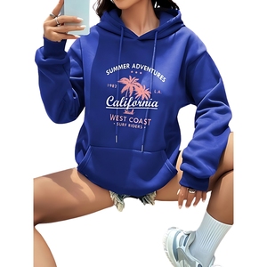 Sudadera con capucha extragrande para mujer con serigrafía, Jersey vintage lavado con ácido, venta al por mayor de fábrica de Bangladesh - Product Image 3