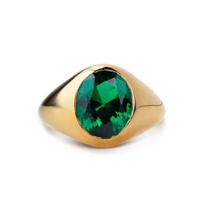 1 Piece Handmade Marquise Lab Emerald Engagement Ring 14k Gold Plating Indian Gemstone Diamond Party Sterling Silver Jewelry