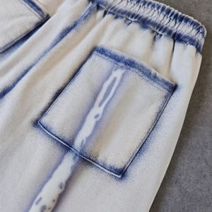 Ensemble deux pièces personnalisé, pantalon de survêtement, 100% coton, molleton français, hiver, vintage, respirant, sweat-shirt à fermeture éclair, ensembles bleu délavé, imprimé DTG - Product Image 6