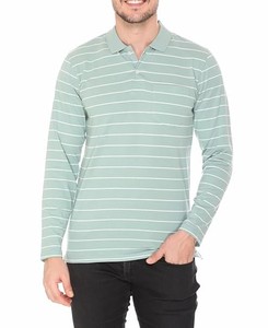 เสื้อถักแขนยาวผู้ชายสำหรับฤดูใบไม้ร่วง ผ้าฝ้ายลายทาง สวมใส่สบาย ระบายอากาศได้ดี ปรับแต่งได้ - Product Image 2