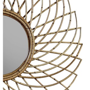 กระจกหวายทออาร์ตเดคโคสไตล์โบราณสวยงามกระจกตกแต่งบ้านและงานแต่งงานหรูหรา - Product Image 2