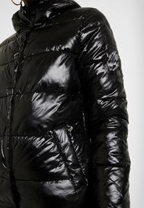 Veste matelassée d'hiver chaude pour femmes avec logo personnalisé, coupe-vent, décontractée, à capuche - Product Image 5