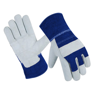 Guantes de trabajo de cuero dividido de piel de vaca reforzada, protección de manos de seguridad industrial, guantes de jardinería de servicio pesado canadiense - Product Image 5