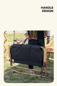 เก้าอี้พับอลูมิเนียมพกพาพับได้น้ำหนักเบากลางแจ้งสำหรับปิกนิกหาดทรายเก้าอี้ไม้ - Product Image 6