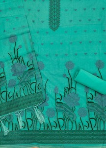 Nuevo vestido Material Muga algodón, Jamdani Pichwai traje para mujer - Product Image 3