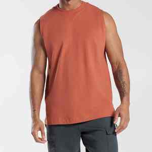 เสื้อกล้ามผู้ชายขายดี ทรงเข้ารูป ผ้าถัก ระบายอากาศ ผ้าฝ้าย 3 มิติ สำหรับออกกำลังกาย คุณภาพสูง MOQ ต่ำ รับสกรีนโลโก้ สำหรับใช้ในยิม - Product Image 3