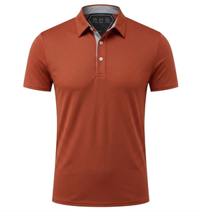 Mens premium 200 GSM cotton polyester polo shirt soft breathable grey <b>classic</b> fit custom logo embroidery print Men's Polo Shirts - Product Image 6