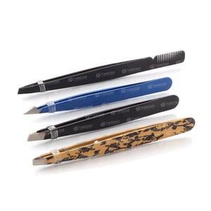 Micro ciseaux à ressort pour outil de beauté de coupe de sourcils et de cils avec lame en acier tranchante pointe incurvée droite disponible toutes les couleurs - Product Image 3