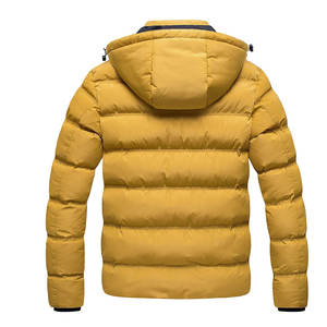 Veste matelassée à capuche avec logo personnalisé Manteau matelassé épais et chaud avec fermeture à glissière et doublure isolée pour l'extérieur et l'hiver - Product Image 2