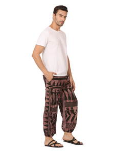 Pantalon de détente pour homme en coton 100% premium, uni, coupe droite, respirant, écologique, vêtements de nuit décontractés - Product Image 2