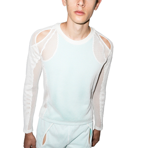 Pantalones cortos de punto ligeros de secado rápido para hombre, ropa deportiva de moda blanca y negra personalizada de Hip Hop para verano - Product Image 5