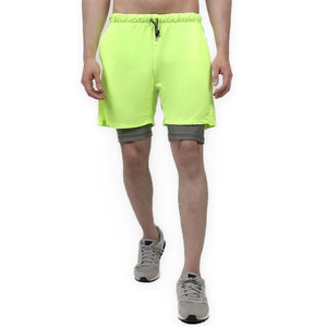 Pantalones cortos de doble capa para hombre de fabricación profesional, pantalones cortos ligeros para correr para hombre con bolsillos laterales - Product Image 1