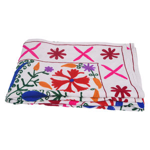 Meilleures ventes : Nappe en coton 100% véritable, faite à la main, imprimée au bloc, motif tulipe - Lavable et absorbante, emballage personnalisé - Product Image 5