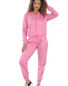 Ensemble sweat-shirt et jogging unisexe personnalisé, écologique, respirant, de qualité supérieure, imprimé uni, coupe-vent en polaire, à capuche, pour l'hiver - Product Image 2