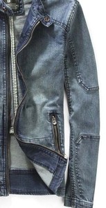 Chaqueta vaquera Vintage para hombre-100% algodón, lavable y de secado rápido, con puntas de estilo para apariencia informal o festiva - Product Image 5