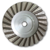 Disque de meulage diamanté turbo de 100 mm avec corps en aluminium à liaison métallique pour le meulage abrasif