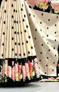 ส่าหรีผ้าไหมทัสซาร์สารีไหมทัสซาร์บริสุทธิ์สวย100% คุณภาพสูงสำหรับผู้หญิงขายส่งจำนวนมาก - Product Image 5