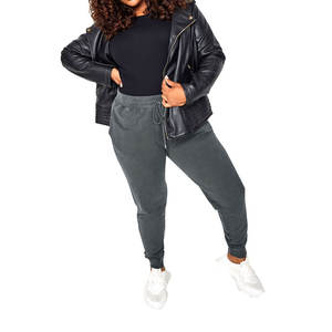 Joggers de cintura alta de algodón lavado con ácido para mujer, pantalones de chándal verdes Vintage desteñidos al sol con logotipo, ropa informal, venta al por mayor, nueva condición - Product Image 6