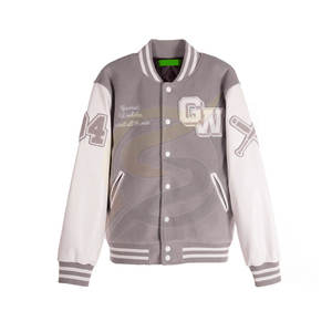 แจ็กเก็ตตัวอักษรสำหรับผู้ชาย,เสื้อแจ็กเก็ตแฟชั่นลายปัก Chenille ดีไซน์ล่าสุดทำตามสั่ง - Product Image 4