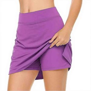กระโปรงเทนนิสเอวสูงสำหรับผู้หญิง ระบายอากาศ แห้งเร็ว ยืดได้ 4 ทิศทาง ซับเหงื่อ ป้องกันรังสียูวี กระชับหน้าท้อง กระโปรงออกกำลังกาย - Product Image 4