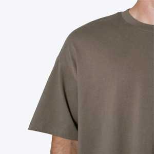 Camiseta de gran tamaño con hombros caídos Vintage de alta calidad, ropa de calle 100% de algodón para hombre, Camiseta estampada de manga corta personalizada 2025 - Product Image 1