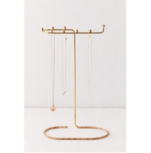 Soporte de almacenamiento de joyería de oro de latón de primera calidad con Base de Metal anillo de mesa pendiente collar soporte de joyería - Product Image 2