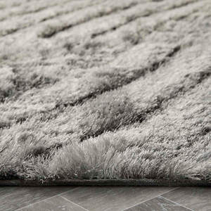 Dallas Silver Grey Shaggy Rug-Soft <b>Fluffy</b> Polyester <b>Carpet</b> for Living Room Hallway Classic Machine Made Rectangle - Product Image 3