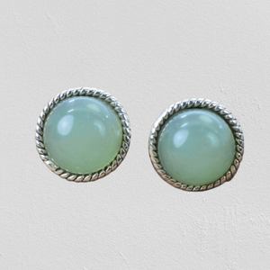 Boucles d'oreilles pour filles Aqua Calcedony 925 Sterling Silver Natural Gemstone Handmade Trendy Party Gift Jewelry - Product Image 1