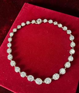 Elégant collier en argent sterling 925 intemporel Rivière Gradué Moissanite Fine Jewelry - Product Image 1