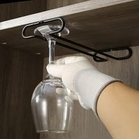 Casier à vin en acier inoxydable de qualité supérieure à l'envers suspendu porte-verre à vin organisateur pour armoire de cuisine Bar hôtel café