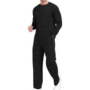 Men's casual sports long sleeved jogging suit two-piece <b>jacket</b> and pants set - Product Image 3