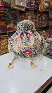 Rajasthani Printed Designer Handmade Ladies Potli <b>Bag</b> With Fine Finishing and Best Designing for Home Decoration in Wholesaler - Product Image 6