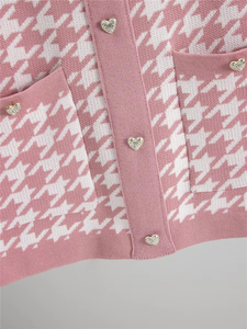 Conjuntos de 2 piezas de punto para mujer, suéter de punto de un solo pecho, cárdigan, Tops, Conjuntos hasta el tobillo, pantalones de pierna ancha, atuendo - Product Image 4