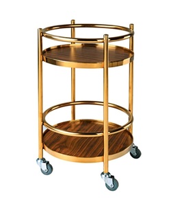 Carrito de servicio/bar de acero inoxidable moderno de alta calidad al por mayor acabado dorado restaurante Hotel hogar comedor Vintage. - Product Image 4