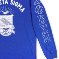 Hochwertiger Winter-Herrenpullover PBS Regular Sleeve Blau 100% Baumwolle Phi Beta Sigma Pullover mit Team-Logo Frontprint Fraternity