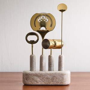 Juego de herramientas de barra de acero inoxidable moderno, kit profesional para mezclar cócteles para uso en el hogar, fiestas, restaurantes y hoteles, duradero. - Product Image 6