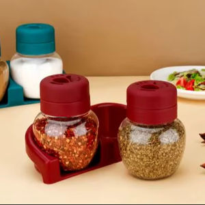 Juego de Salero y Pimentero Doble de 200g, Dispensador de Plástico Apto para Alimentos para Cocina, Hogar y Servicio de Mesa en Hoteles - Product Image 1