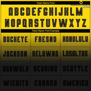 Maillot de football personnalisé haut de gamme, noir et or, respirant, col en V, manches longues, anti-décoloration, lavable en machine et en sécheuse - Product Image 3