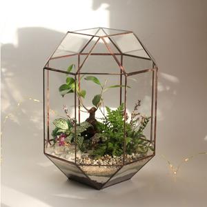 Terrarium pyramidal géométrique moderne fait à la main, vase en verre coloré, cristal, pour la décoration intérieure, jardin d'intérieur, idée cadeau - Product Image 5