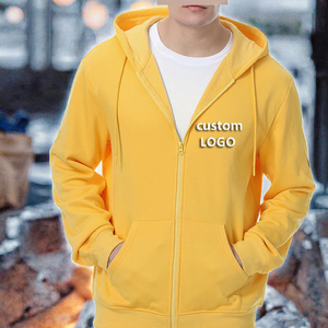 Sweat à capuche tricoté pour homme, 100% coton molletonné de haute qualité, 330g, anti-rétrécissement, coupe oversize, logo 3D gaufré sur le devant, hiver - Product Image 2