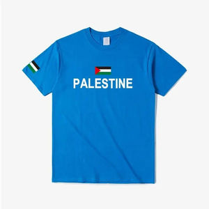 Palestine <b>Watermelon</b> Print T-Shirt Embroidered and Beaded Pure Cotton <b>Tops</b> for Winter Plain Dyed - Product Image 1